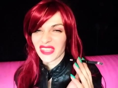 Mistress Marlena - Cigaronne Royal Smoking In Leather