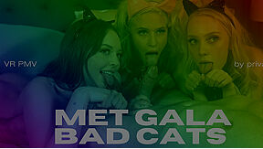 Braylin Bailey, Lily Larimar And Kiara Cole In Met Gala Bad Cats - Vr Porn Pmv By