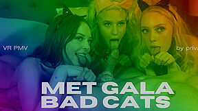 Braylin Bailey, Lily Larimar And Kiara Cole In Met Gala Bad Cats - Vr Porn Pmv By