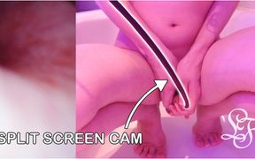 Endoscope POV Inflated Bladder - Pissing in the Bathub