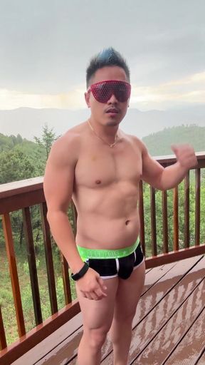 Mountain Storm Stud: Rain-soaked Asian Muscle Sensation