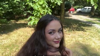 Bikini babe allows this old guy to fuck her on all fours