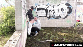 Mike Tiger & Kamel indulge in a wild outdoor fuck