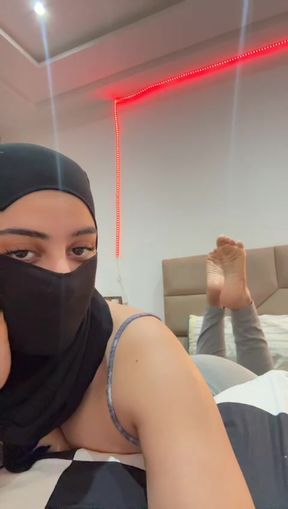 Muslim Hijab Babe Makes You Worship Her Toes Like a Pathetic Foot Slave  Dirty Arab Soles