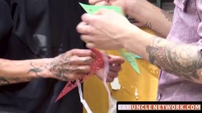 SayUncleNetwork.com - Straight Latino's raw anal ride on a cock for the first time