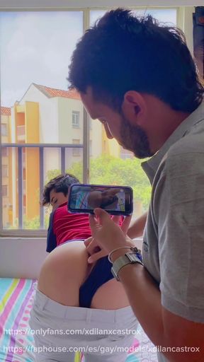 Twink Fucks His Straight Guy Bareback with His Girlfriend When His Is Not at Home