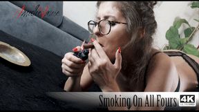 Smoking On All Fours (4K-UHD) - POV Smoking Fetish Show!