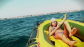 Christin Alexis Gets The Cum Fucked Out Of Her On A Raft In The Ocean