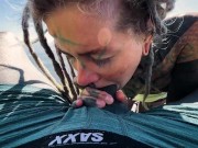 Hardcore Deep Throat Blowjob in the Swiss Alps – Outdoor POV with Explosive Cumshot Finish