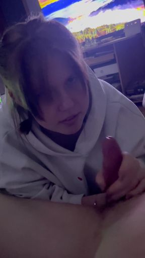 18 Year Old on Her Knees Blowjob