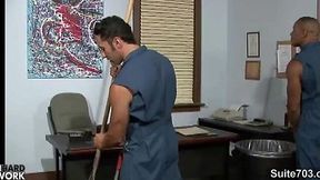 Office Cleaners Get Dirty on the Job