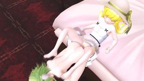 shinobu fucks gumi with a very long pink toy