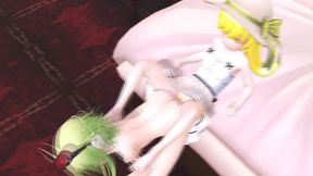 shinobu fucks gumi with a very long pink toy