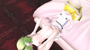 shinobu fucks gumi with a very long pink toy