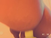 Transgirl creams fat ass