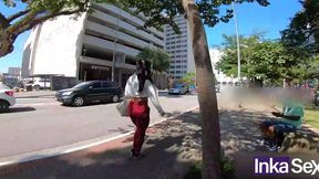 bianca naldy hermosa brasilena enganada por desconocido en las calles de sao paulo