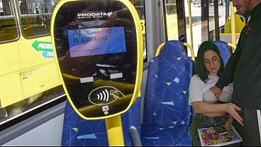 Amateur Latina student can't resist huge cock on the bus