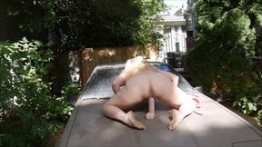 Naked orgasm fuck me on car