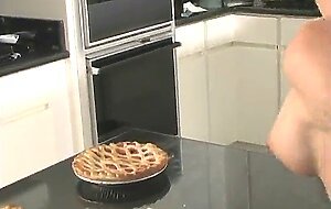 Lustful vanessa lane gives up cooking cake to suck cock and eat cum