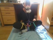 Kigurumi Self Bondage in Wool Socks (CUMSHOT)