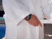 Fat daddy in a 6XL robe