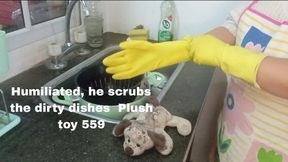 Humiliated, he scrubs the dirty dishes Plush toy 559