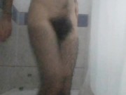 Hairy babe takes shower and let's you watch - I'll wait for you on my OnlyFans Therainbowboy28-