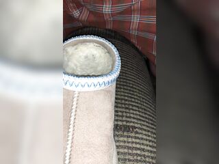 Intensive boy climax - Cums into UGG slippers