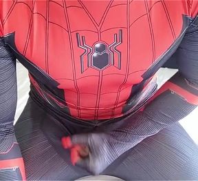 Spiderman long all the cum!