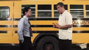 Mature guys take on a green girl in a wild girl-girl scene