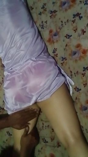 Maid Erotic Massage with Her Boss in the Presence of Her Husband