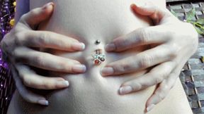 Cherry Ring Belly Button Fingering (HD) WMV