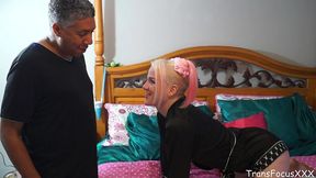 my trans babysitter is a tatted up slut