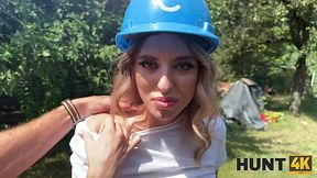 POV fuck with hot cheating Blonde Fanta Sie was interrupted after her husband caught us