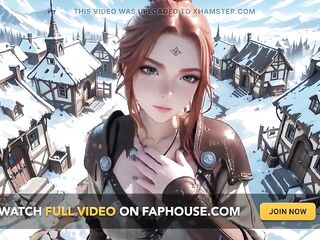 Redhead Warrior in Snow! Forbidden Leather Armor Seduction in Medieval Village. Cold Queen Unzips Her Gear & Goes Wild!