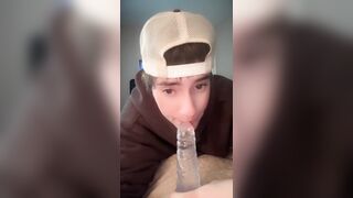 Step-Cousin Practising For Thanksgiving