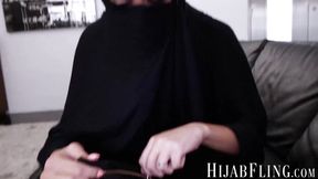 Arab MILF Victoria June deepthroats and smashes her fake tits