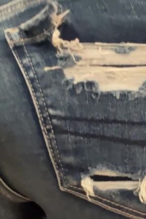 Khawal gassy femboy farts jeans for sniffing loser