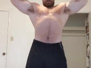Beefy Bodybuilder Posing & Strip Tease. Onlyfans-BeefBeast