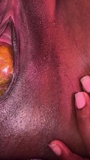 Part 2 of village girl putting random food in her pussy   Clip 2