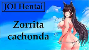 Saucy Spanish Beauty Drenched in Steamy JOI Hentai Delight