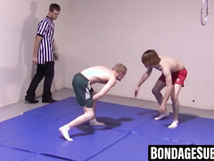Slim wrestlers go hardcore then strip completely naked