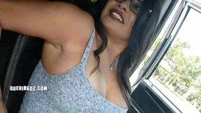 isabella, flame`s riding big cock in park, parking, lot
