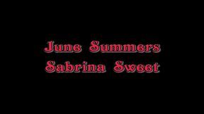 sabrina sweet and june summers pantyhose taboo ass eating