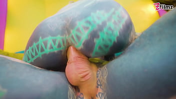 Tattooed Duo Take 6 Cocks - DP, Gagging, and Cumshots