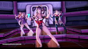 [MMD] PinkCat - Doa Hot Striptease Katsumi Marie Rose Nyotengu Honoka Ayane 4K 60FPS