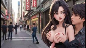 Ai Generated - 渋谷て即ハメ 東京野外中出し