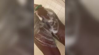 Hubby Sneak Records Goddess African cougar inside Shower Pt.one