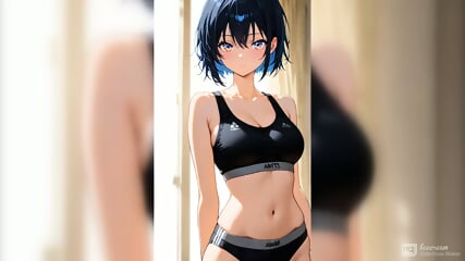 Dynamic big boobs AI animation