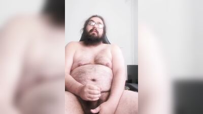 German bear plays with his pecker in front of the camera